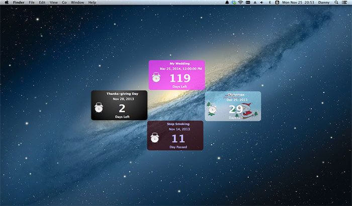 mac countdown widget